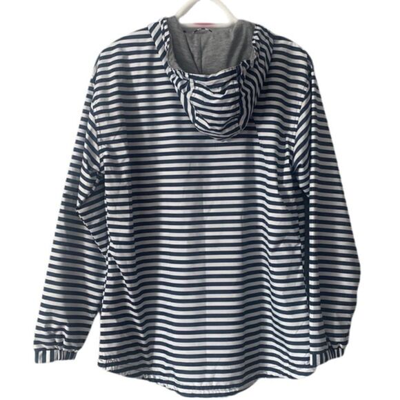 Charles River Apparel Chatham Anorak Spring Pull Over Stripe Jacket - Picture 3 of 6